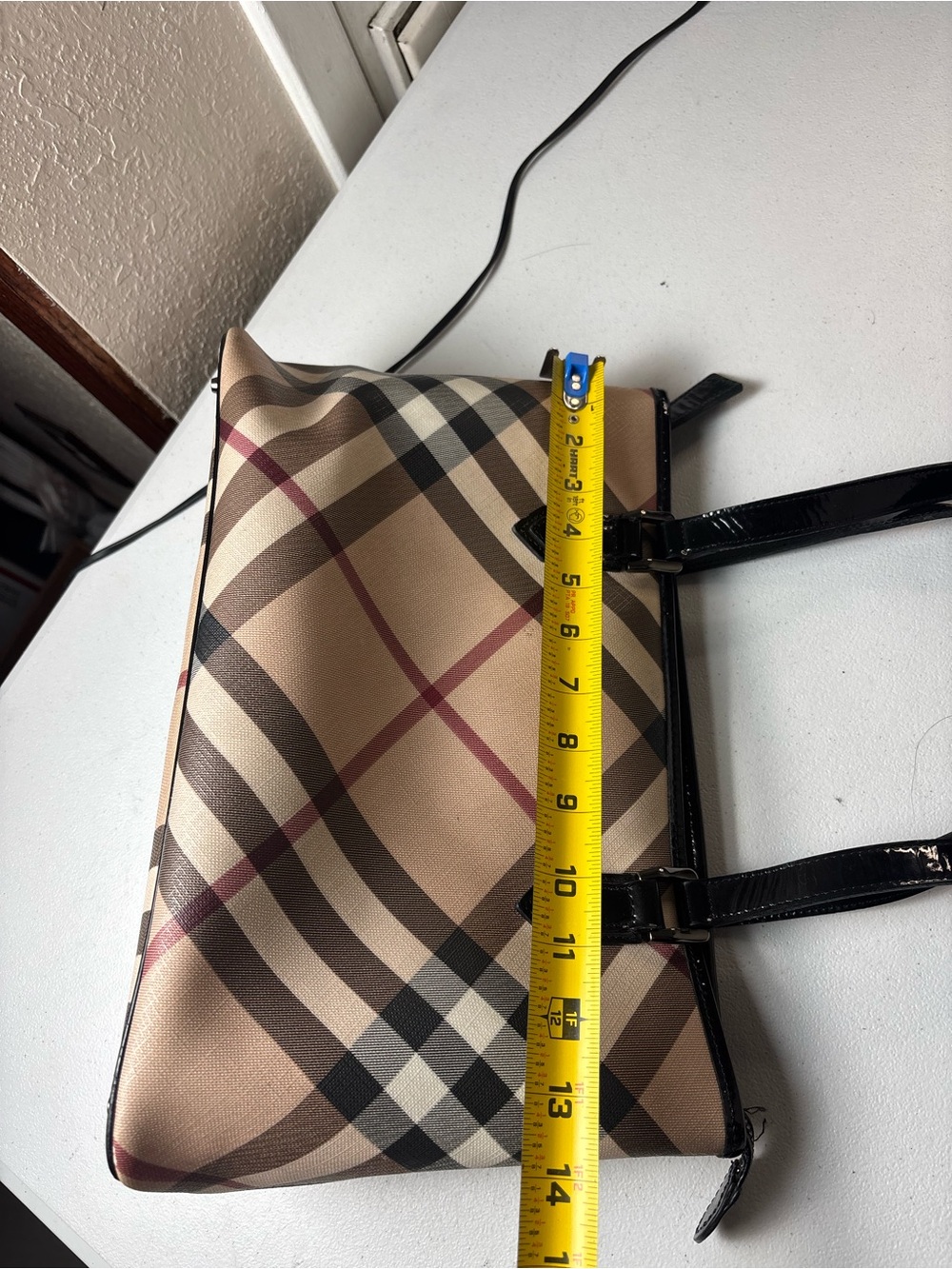 Burberry Tote Bag Nova Check Shoulder Beige - Picture 12 of 14